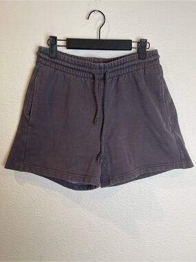 Aritzia Tna Cozy Fleece Grey Boyfriend Sweatshorts Sizs Small